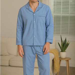 Ensemble de pyjama respirant pour homme, confortable, en tissu doux, pour la détente au lit et les tenues intérieures quotidiennes - Product Image 3
