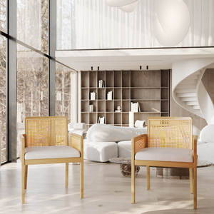 Juego de 2 sillones tapizados para uso en el jardín - Product Image 2