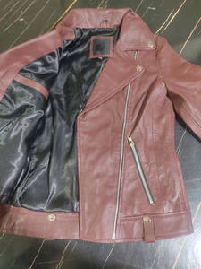 Chaqueta de Cuero de Oveja 100% Genuino para Mujer, Estilo Universitario, Calefactable, Cortavientos, Transpirable, con Cierre de Cremallera, Diseño Personalizado, Satinado, Venta al Por Mayor - Product Image 6