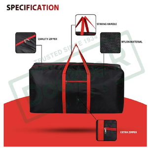 236L Luggage & Travel Bags Storage Organizer Bag <b>Heavy</b> Duty 1680D Nylon Carry Bag for Clothes <b>Blankets</b> Toys and Moving - Product Image 5