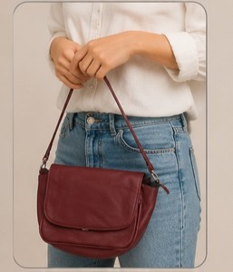 Bolso Bandolera Casual de Cuero Genuino para Mujer, Personalizable en Tamaño y Marca, para Uso Diario - Product Image 2