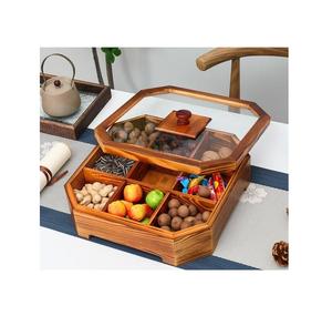 Eco-Friendly Round Wooden Dry Fruit & <b>Sweets</b> Container Modern Portable Wedding & Housewarming Return Gift for Guests - Product Image 5