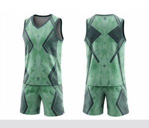 Ensemble d'uniformes de basketball personnalisés imprimés, légers, en jersey et short en polyester respirant, pour hommes et femmes, vêtements de sport d'équipe - Product Image 3