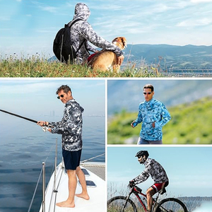 Hauts de pêche personnalisés OEM ODM de haute qualité, séchage rapide, en Spandex et Polyester, respirants, légers, vêtements d'extérieur - Product Image 5