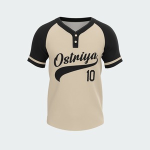 Professional Manufacturers Custom Design Digital Printed Short Sleeve Printed Breathable Quick Dry Two Button <b>Baseball</b> Jerseys - Product Image 5