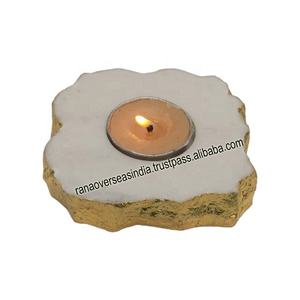 Portavelas de luz de té de piedra de mármol de alta calidad, soporte de luz de té al por mayor respetuoso con el medio ambiente para fiestas, bodas y eventos - Product Image 1