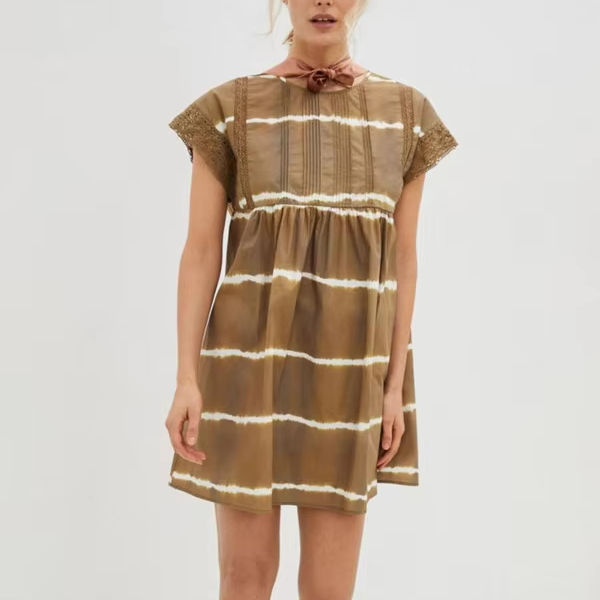 Brown & White Dress - 2025 New Design Floor Length Brown & White Dress - 2025 New Design Floor Length
