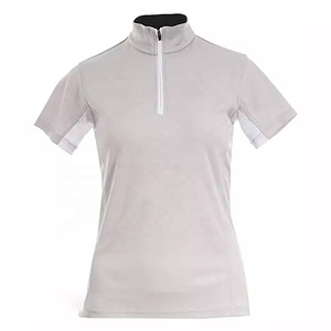 New 2027 Style Women's Equestrian Base Layers Short Sleeve Horse Rider Clothing Embroidered Logo Spandex/Polyester Knitted - Product Image 3