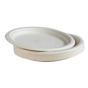Platos de Bagazo 100% Biodegradables de 12 Pulgadas, Ecológicos, Libres de Árboles, Aptos para Microondas, al por Mayor - Product Image 6