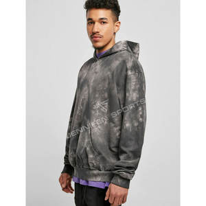 เสื้อฮู้ดดี้ผู้ชายไซส์ใหญ่ ลายมัดย้อม สีพื้น ผ้าฟลีซ 100% คอตตอน น้ำหนัก 450 กรัม ใส่สบาย ทรงหลวม ระบายอากาศ แห้งเร็ว รับสั่งทำ - Product Image 5