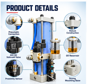 Cylindres hydro-pneumatiques de serrage et de déserrement pour machines VMC, pression maximale 7 kgf, qualité industrielle - Product Image 4