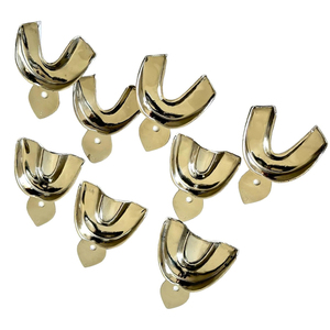 Juego de 8 Bandejas de Impresión Dentales de Acero Inoxidable de Grado Alemán, Sin Perforaciones (Extra Pequeño, Pequeño, Mediano, Grande) - Product Image 2