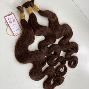 วิกผมลอนคลื่นบริสุทธิ์จากเวียดนามขนาด28นิ้วผมต่อขนาดใหญ่เป็นลอนสีน้ำตาลเข้มไม่พันกันไม่หลุดออกจากเส้นผมมนุษย์ - Product Image 4