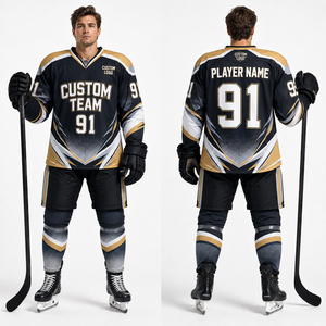 Youth Ice Hockey Uniform Jersey Pants Socks Set School <b>College</b> Mens Womens Professional Premium Modern Vintage Wholesale Factory - Product Image 5