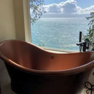 Bañera Ovalada de Cobre Puro, Bañera de Metal Hecha a Mano sin Tapa para Casa o Villa - Product Image 2