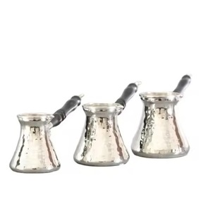 Cafetera Turca/Árabe de Metal de Diseño Moderno, Apta para Alimentos, con Asa de Madera, para Estufa, Tetera, Gran Venta - Product Image 3