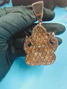 Colgante de Lujo del Dios Ganesha, Joyería Tradicional, Colgante Hip Hop, Colgante de Plata 925, Regalo Perfecto para Ganesh Chaturthi o Boda - Product Image 4