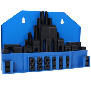 Set di serraggio a T da 58 pezzi per fresatrice con scanalatura da tavolo da 7/16 e perno da 3/8-16 per morsa - Product Image 3
