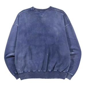 Men's Acid Wash <b>Vintage</b> Crew Neck <b>Sweatshirt</b> <b>Oversized</b> Long Sleeve Knitted Pullover Casual Solid Color - Product Image 4