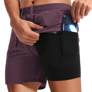 Shorts pour hommes en coton 85% et polyester 15%, 340 grammes, coupe ample, cordon de serrage, décontractés, personnalisables, style jogger. - Product Image 2