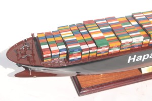 Maqueta de Barco Portacontenedores HAPAG LLOYD COLOMBO EXPRESS, Hecha a Mano en Madera, para Decoración del Hogar, Artículo Coleccionable, Regalo Empresarial Global - Product Image 3