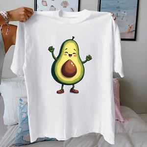 Camiseta de mujer de algodón puro con pose de baile de aguacate dabbing ajuste cómodo - Product Image 4