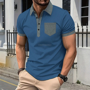 Polo en coton respirant pour homme, manches courtes, col boutonné, golf, décontracté, logo personnalisé - Product Image 4