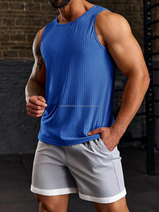 <b>Men's</b> Ribbed UPF 50+ Quick Dry Tank Top Summer Workout Muscle Sleeveless <b>Shirts</b> Plus Size <b>for</b> <b>Swim</b> Beach Bodybuilding - Product Image 2