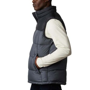 Gilet d'hiver de haute qualité, chaud et confortable, résistant au froid, col montant, gilet brodé, couleur contrastée, polyester - Product Image 3