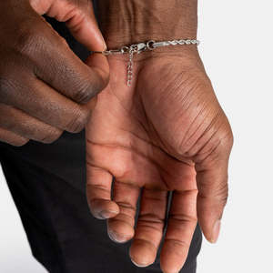 925 Sterling Silver <b>Rope</b> Chain <b>Bracelet</b> Diamond Cut Twisted <b>Rope</b> Link <b>Bracelet</b> Italian <b>Rope</b> <b>Bracelet</b> for Men Women - Product Image 1