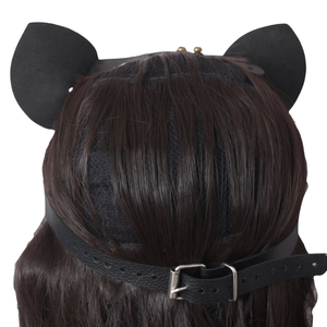 Máscara de Cuero Genuino de Piel de Vaca con Ojos Abiertos para Juegos de Rol BDSM - Product Image 5