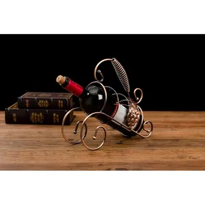 Soporte de Metal para Botellas Hecho a Mano, Solución Elegante para Decoración del Hogar, Soporte de Metal para Botellas de Vino Hecho a Mano, Diseño Vintage, Frutero - Product Image 4
