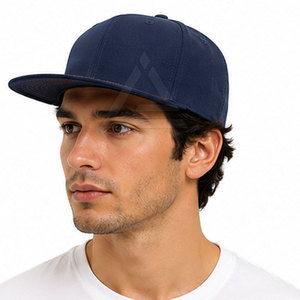 Personalized <b>Flat</b> Brim <b>Hat</b> With Embroidered Logo Area Adjustable Closure Lightweight Casual Sports Headwear For Adults - Product Image 4