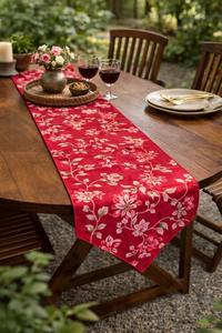 Camino de Mesa de Algodón con Bordado de Punto de Cruz Estilo Indio de Lujo para Decoración del Hogar, Lavable y Ecológico - Product Image 4