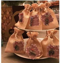 Sac cadeau en jute naturel imprimé avec logo personnalisé pour les événements promotionnels et l'emballage de vente au détail - Product Image 2