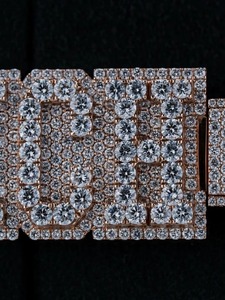 Pendentif Lettre Initiale Personnalisé en Moissanite Plaqué Or Certifié GRA, Style Hip Hop, Diamant Baguette Glacé, Bijoux Fins pour Homme - Product Image 2