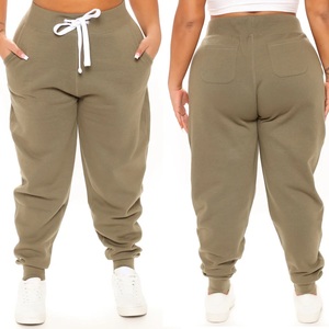 Jogging pour femmes de haute qualité avec logo personnalisé, nouveau style, cordon de serrage, poche latérale, jogging uni pleine longueur pour femmes - Product Image 6