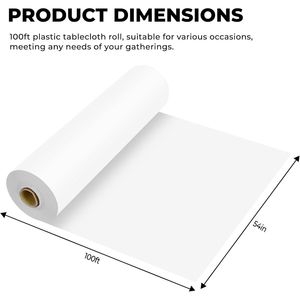 Rotolo di Tovaglia in Plastica Usa e Getta Premium per Tutti i Tipi e Forme di Tavoli - Product Image 2