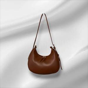 Sac à bandoulière Hobo en cuir véritable, sac à main vintage à porter sous le bras, fermeture éclair, sangle réglable pour les voyages quotidiens - Product Image 3