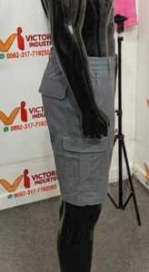 Pantalones cortos cargo de algodón para hombre, pantalones cortos de verano con 6 bolsillos, pantalones cortos de lona - Product Image 2