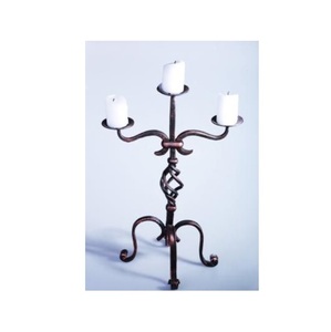 Lanterne à bougie élégante en métal avec support décoratif en fer pour centres de table, mariages, réceptions et maisons - Product Image 1