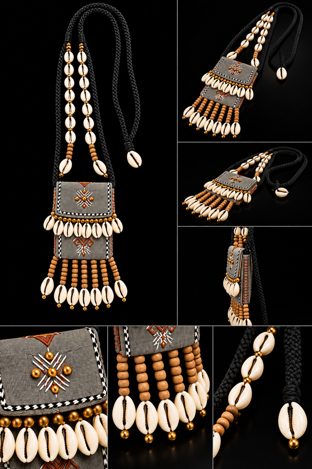 Natural Rocks And Shells Boho Style Natural Cowrie Shell Beaded Pendant Necklace Unisex Handmade ...