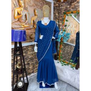 Listo para llevar Hermoso vestido de noche Lehenga Saree para fiestas - Product Image 1