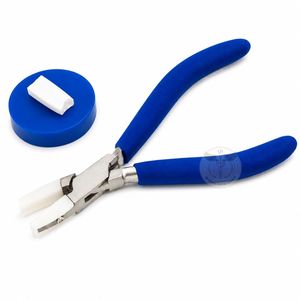 145mm Nylon Jaws Flat Nose Plier Smooth Jaws Spring Finger Grip Foaming Handles for Jewelry <b>Wire</b> Wrapping <b>Crimping</b> OEM Fishing - Product Image 1