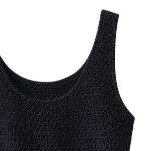 Camiseta sin mangas de punto grueso premium para mujer, chaleco de suéter texturizado, elegante, informal, ajustado, estilo de verano para el día a día - Product Image 5