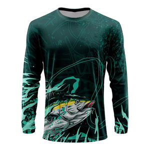 Chemises de pêche à manches longues pour hommes, protection solaire UPF 50+, impression par sublimation, vente en gros, personnalisables - Product Image 2