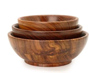 Tazón de Madera Hecho a Mano, Tazón para Servir Ensaladas de Madera Natural para Cocina, Vajilla para Mesa, Venta al por Mayor - Product Image 5