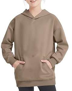 Sweat à capuche oversize personnalisé avec logo pour filles, couleur unie, tendance, pour l'hiver et les activités de plein air, idéal par temps froid - Product Image 6