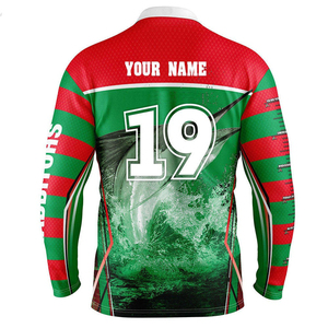 เสื้อโปโลตกปลาแบบใหม่ แขนยาว พิมพ์ลายแบบซับลิเมชั่น UPF 50+ แห้งเร็ว ระบายอากาศได้ดี เสื้อผ้าตกปลาสำหรับผู้ชาย - Product Image 2
