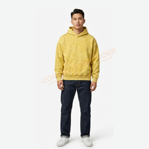 Sudadera con Capucha Personalizada Estilo Vintage para Hombre, 100% Algodón, Tejido Grueso, Estilo Urbano, Oversize, Lavado Ácido, Hombros Caídos - Product Image 5